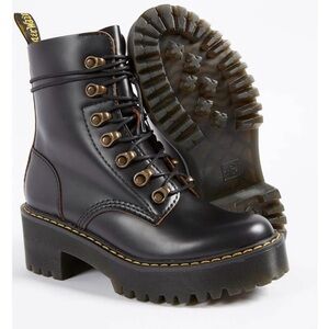 Dr. Martens Black Leather Combat Boots